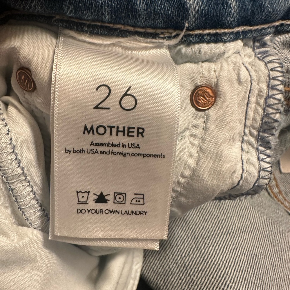 Mother Superior Light Wash Distressed Jeans - Picture 3 of 4